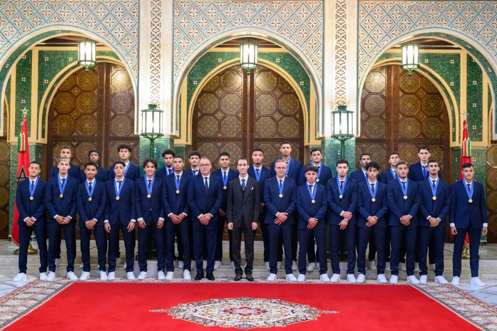S.A.R. le Prince Héritier Moulay El Hassan préside une cérémonie offerte par S.M. le Roi en l’honneur des membres de la sélection U20, Championne du monde