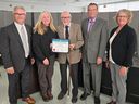 Local Author, Historian and dedicated Asphodel Norwood Supporter Mr. Rob Gordon was presented with the Ontario Senior of the Year Award at Asphodel-Norwood's October 21 Council Meeting. (From left) Councillor Barry Walsh, Councillor Paula Warr, Senior of the Year Rob Gordon, Mayor Patrick Wilford and Deputy Mayor Lori Burtt. Courtesy of Asphodel Norwood