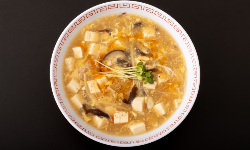 zuppa cinese con funghi