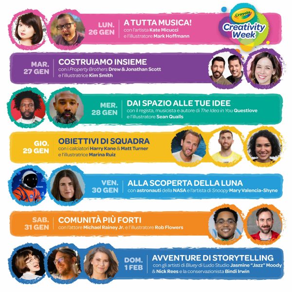 Spazio alla creatività con la Creativity Week di Crayola