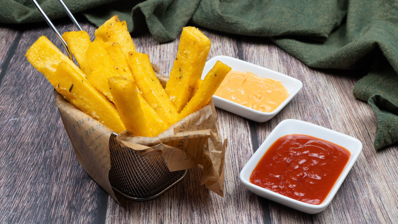 Polenta fritta in friggitrice ad aria