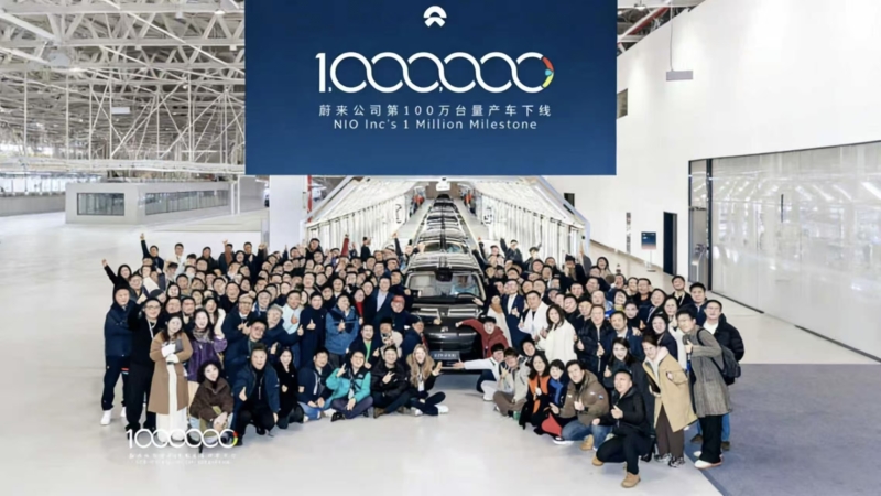 Nio hits 1 million-vehicle milestone, targets 40-50% annual sales growth