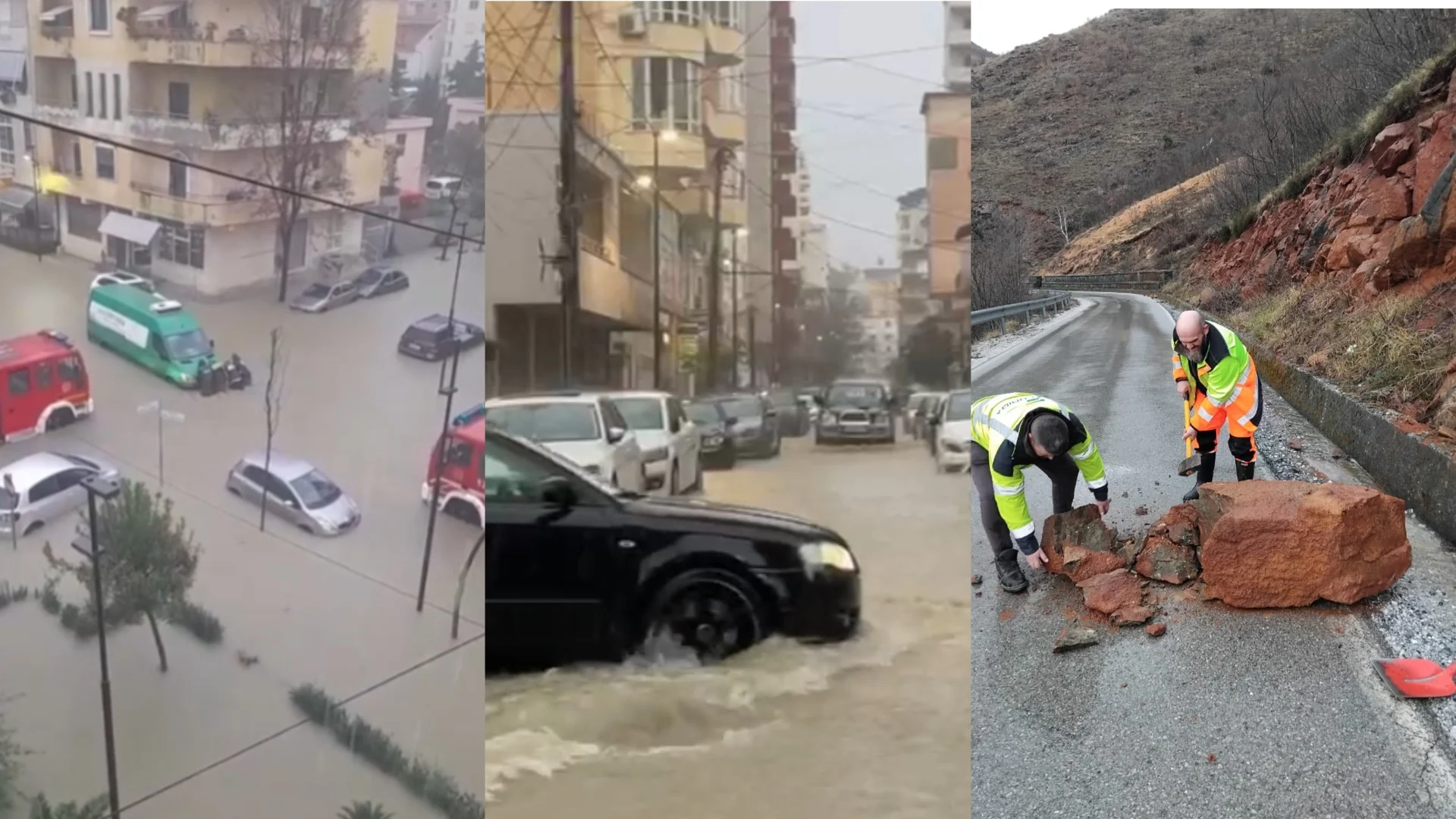 Shqipëria nën ujë, përmbytje në Durrës, Lezhë dhe Kukës. Pezullohet mësimi, bllokohen tragetet dhe rritet niveli në kaskada