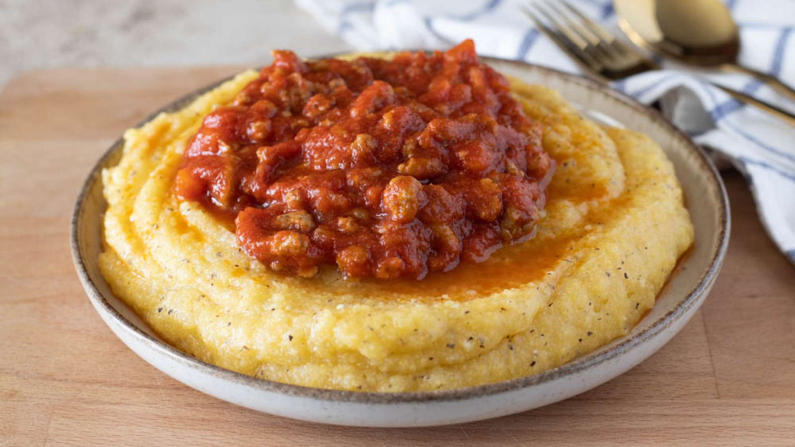 Polenta al ragù di carne