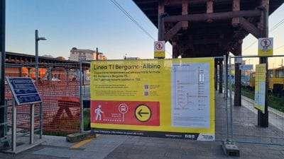 Linea T1 Bergamo-Albino, navette sostitutive per i lavori: aumentano i tempi di percorrenza – Foto e video