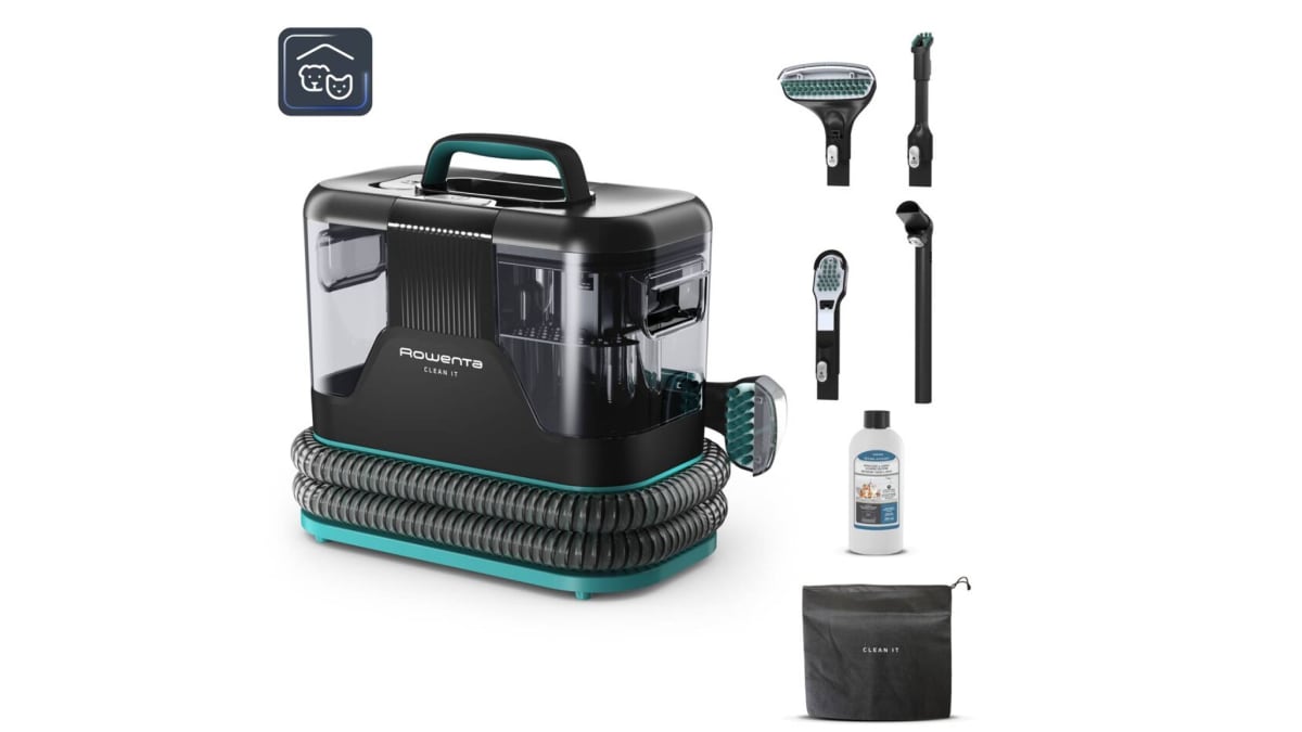 Aspirador de tapicerías Clean It con 750 vatios de potencia, de Rowenta.