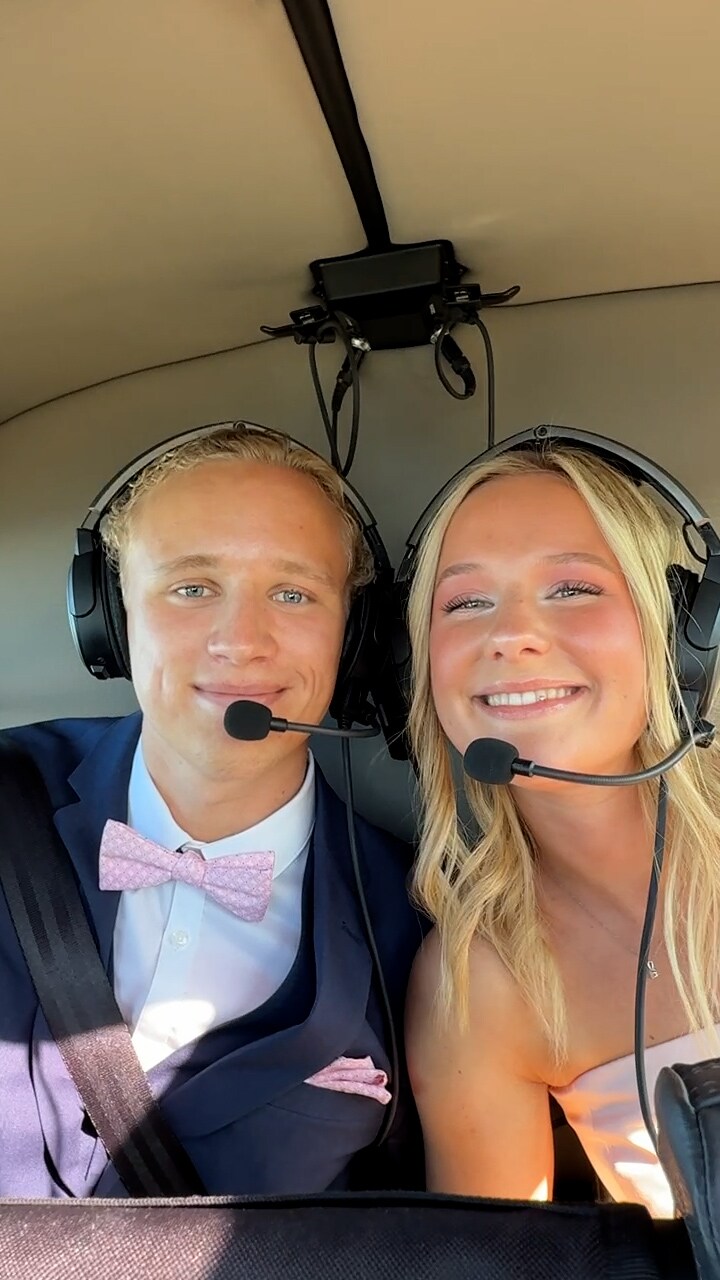 Paret flög helikopter till balen