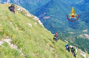 Vigili del fuoco salvano escursionista sul monte Elefante